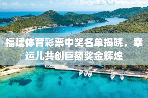 福建体育彩票中奖名单揭晓，幸运儿共创巨额奖金辉煌