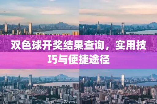 双色球开奖结果查询，实用技巧与便捷途径